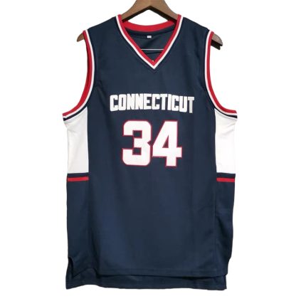 Ray Allen #34 Connecticut Throwback College High School Retro Jersey